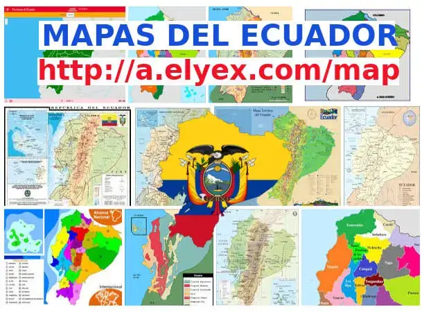 Mapa del Ecuador Provincias Político Físico Turístico Hidrográfico