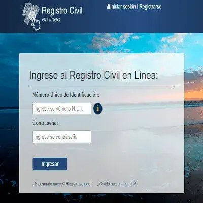 agencia virtual registro civil