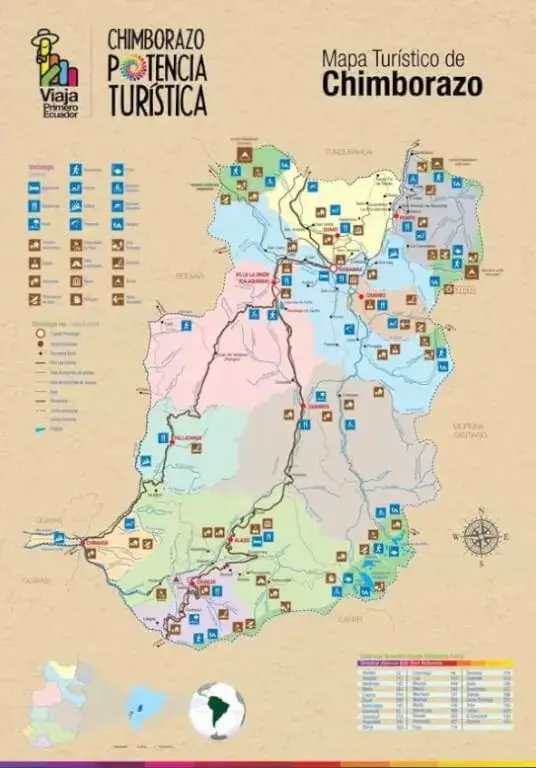 Lugares Turísticos del Ecuador - Mapa Chimborazo