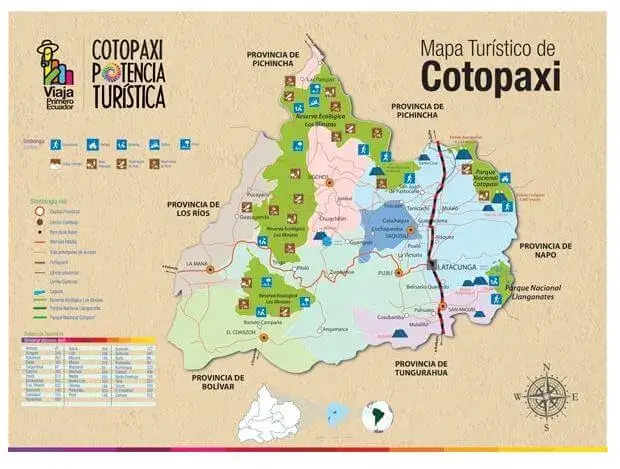 Lugares Turísticos del Ecuador - Mapa Cotopaxi