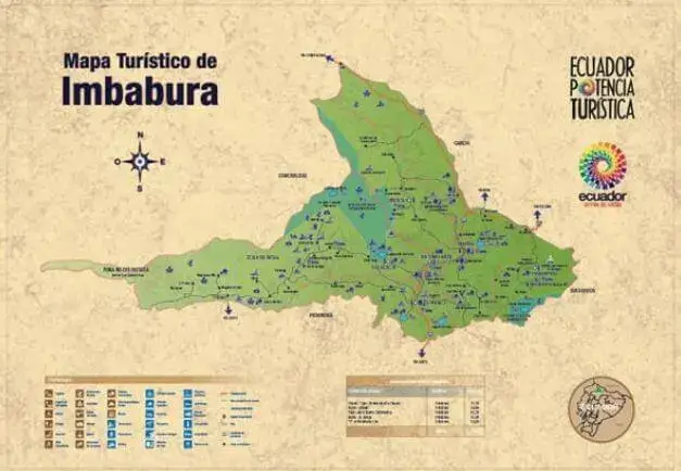 Lugares Turísticos del Ecuador - Mapa Imbabura