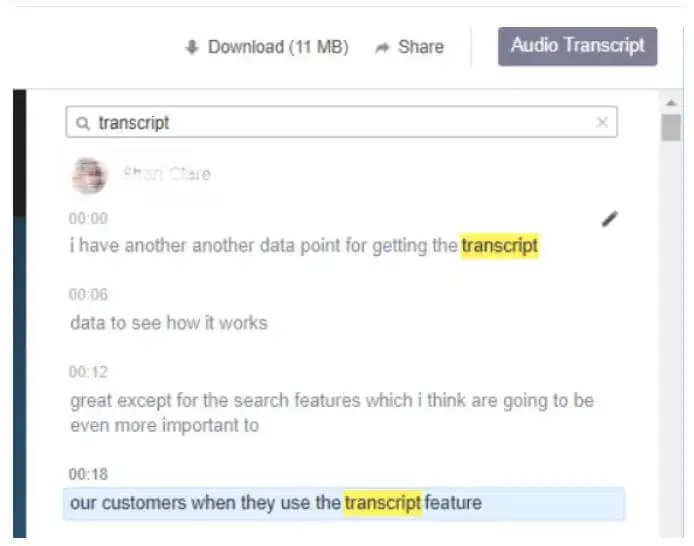 Transcripciones de audio