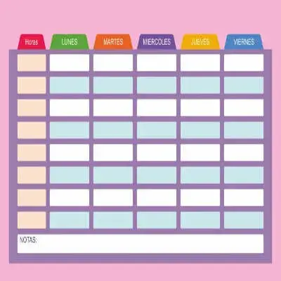horario escolar imprimir