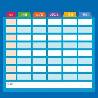 horario escolar para imprimir