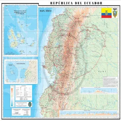 mapa físico Ecuador