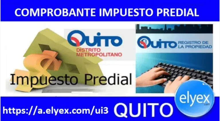 Comprobante de pago de impuesto predial de Quito Gratis