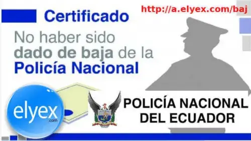Policía Nacional de Ecuador Consulta Certificado De No haber Sido Dado De Baja