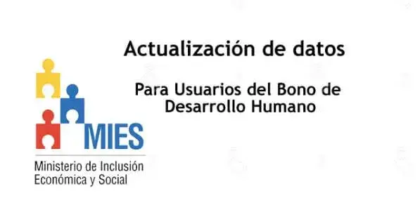 (MIES) Actualización de datos Bono de Desarrollo Humano.