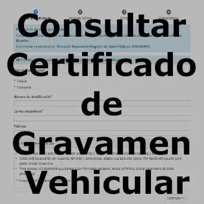 certificado de gravamen vehicular