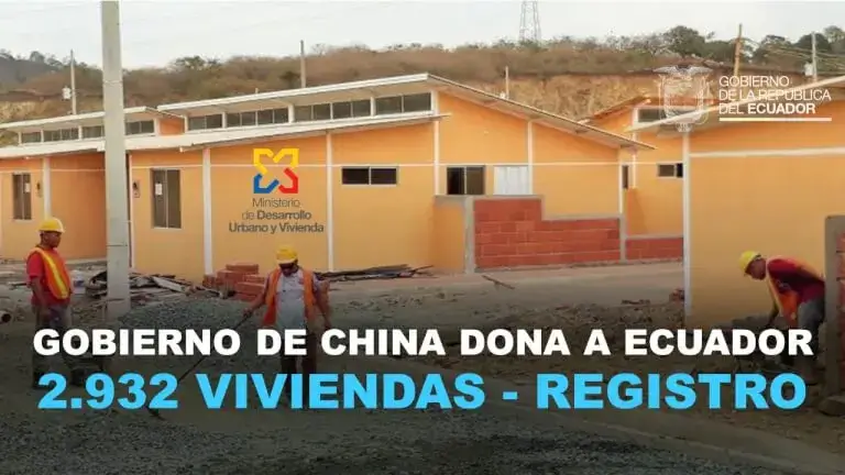 china dona viviendas a ecuador