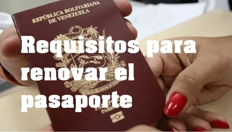 requisitos para renovar pasaporte