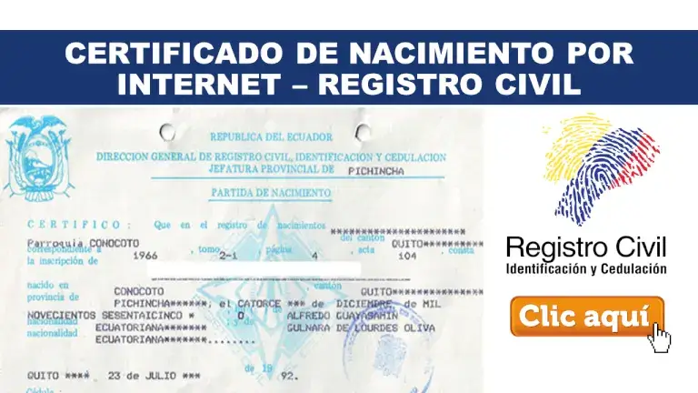 certificado de nacimiento por internet