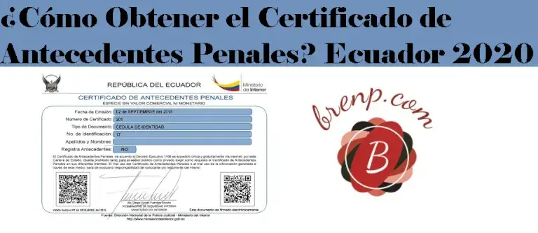 certificado de antecedentes penales ecuador