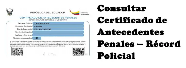certificado de antecedentes penales