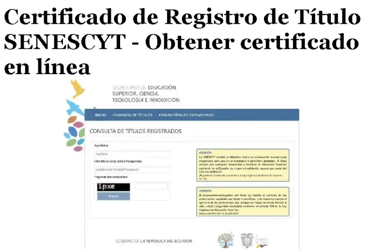 certificado de registro de título