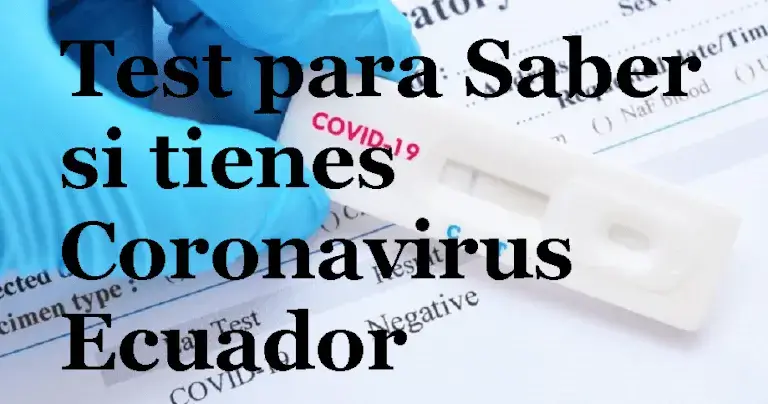 test para saber si tienes coronavirus
