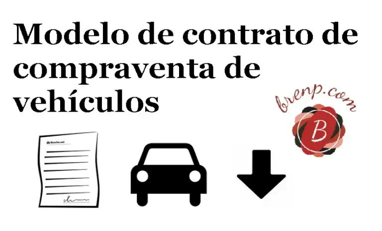 modelo de contrato de compraventa vehículos