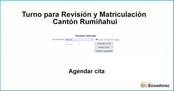 turno revisión matriculacion rumiñahui