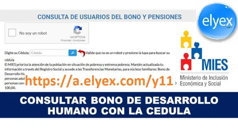 Consultar Bono de Desarrollo Humano por Cédula MIES Ecuador