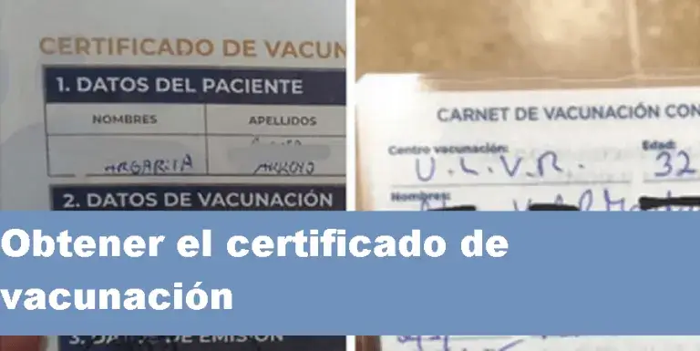 obtener el certificado de vacunación
