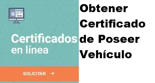 certificado de poseer vehículo