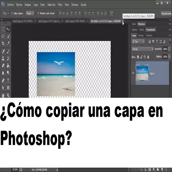 copiar una capa en photoshop