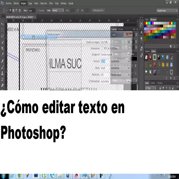 editar texto en photoshop