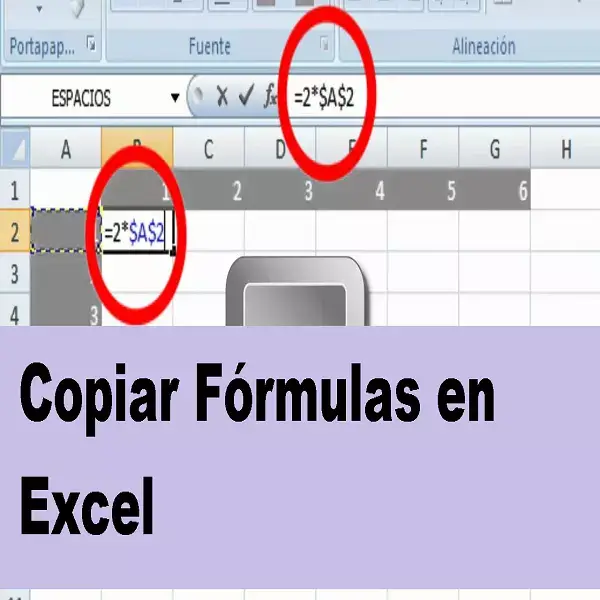 copiar fórmulas en excel