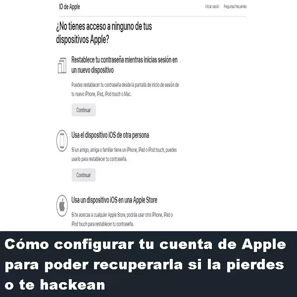 configurar cuenta de apple