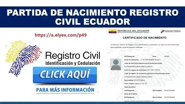 partida de nacimiento registro civil ecuador
