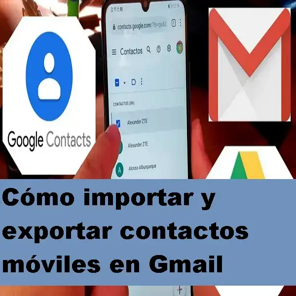 importar y exportar contactos móviles en gmail