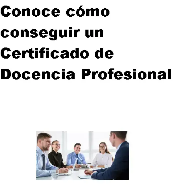 certificado de docencia profesional