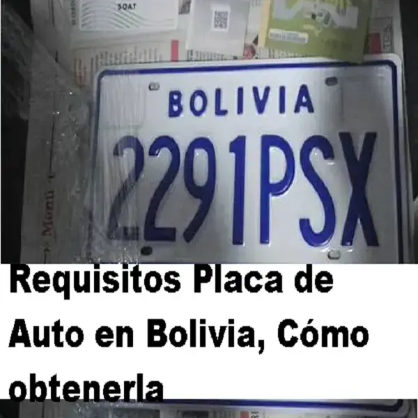 requisitos placa de auto en bolivia