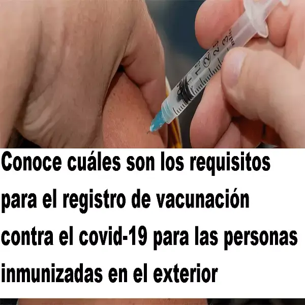 registro de vacunación contra el covid