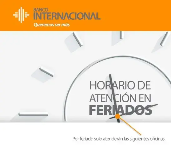 Horario de Atención Banco Internacional