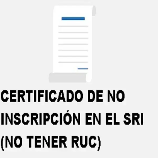 certificado de no inscripción en el sri