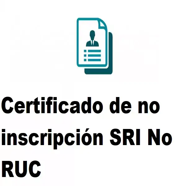 certificado de no inscripción sri