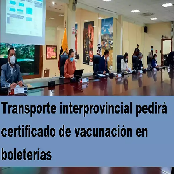 transporte interprovincial pedirá certificado de vacunación
