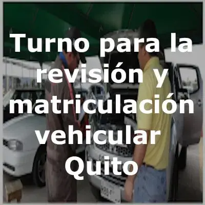 turno revision matriculacion vehicular quito