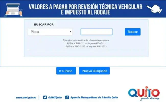 valores pagar revision vehicular ecuador amt