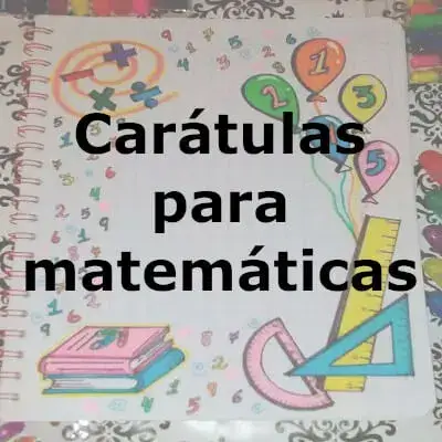 caratulas cuadernos matemáticas fáciles dibujar