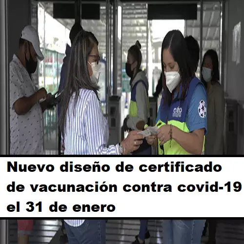 nuevo diseño certificado de vacunación