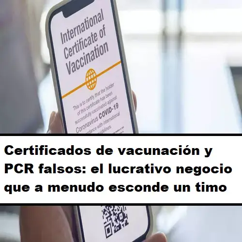 certificados de vacunación pcr falsos