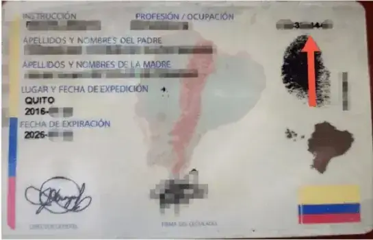 consulta código dactilar cédula