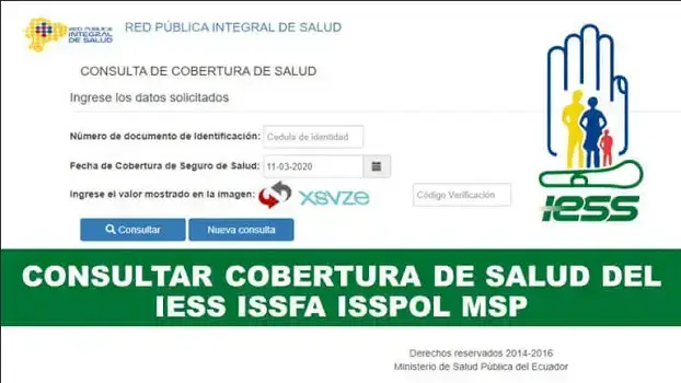 consultar cobertura salud iess issfa isspol msp