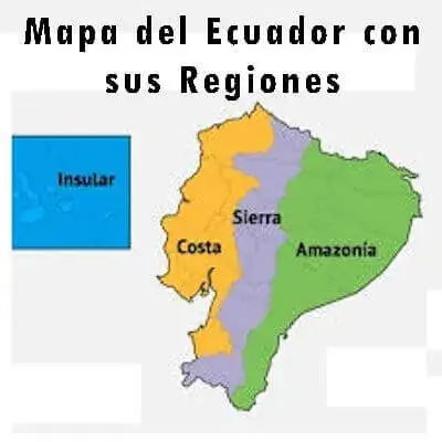 mapa ecuador regiones naturales
