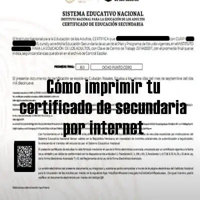 imprimir certificado secundaria internet