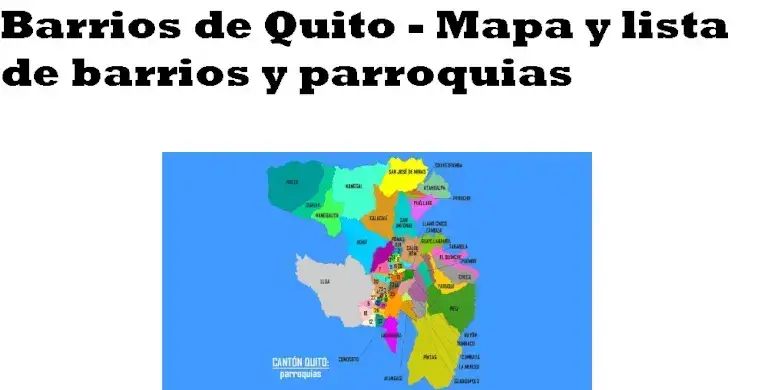 mapa lista barrios parroquias