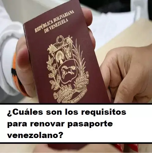 renovar pasaporte venezolano