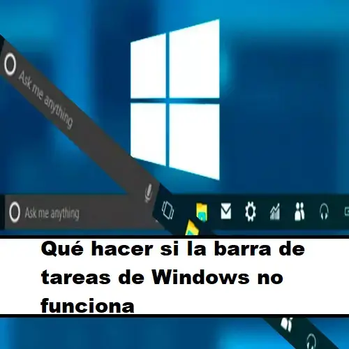 barra de tareas de windows